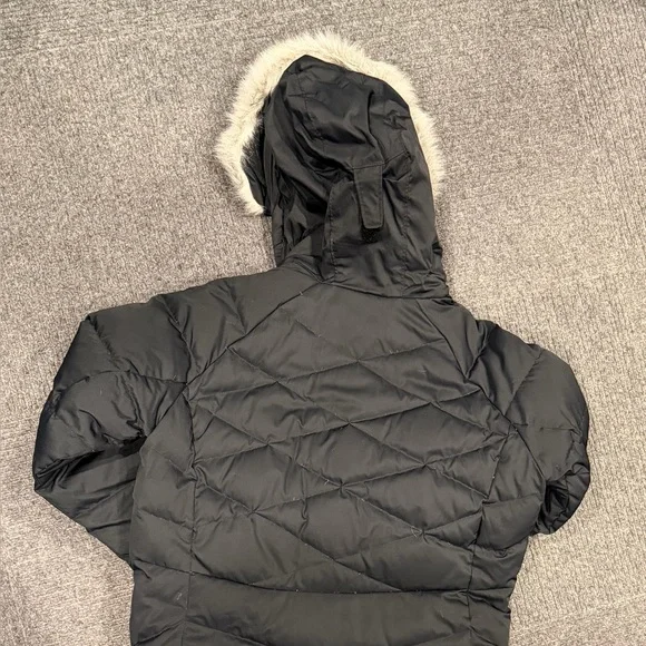 Columbia Black Quilted Hooded Jacket with Omni heat size large 12/14 - Picture 3 of 3